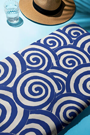 Dijital Baskı Plaj Deniz Havlusu Modern Desenli Peştamal HVL0216