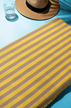 Dijital Baskı Plaj Deniz Havlusu Renkli Çizgili Desen Peştamal HVL0222