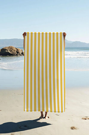 Dijital Baskı Plaj Deniz Havlusu Renkli Çizgili Desen Peştamal HVL0223