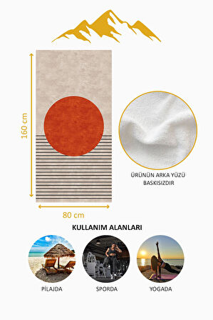 Dijital Baskı Plaj Deniz Havlusu Soyut Desenli Peştamal HVL0154