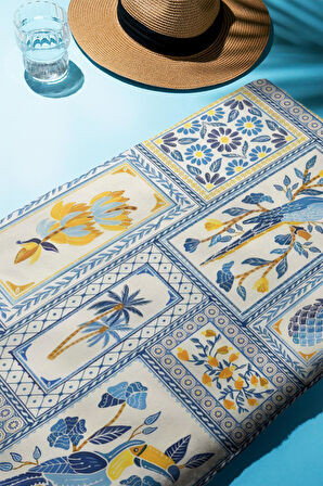 Dijital Baskı Plaj Deniz Havlusu Modern Bacı Milano Desenli Peştamal HVL0157