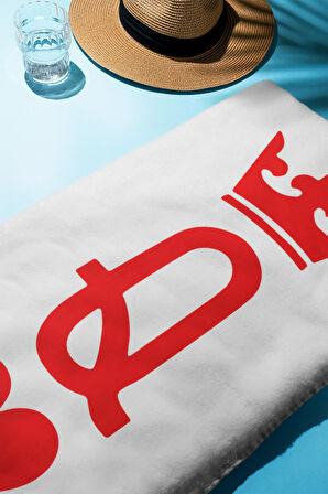 Dijital Baskı Plaj Deniz Havlusu Queen Desenli Peştamal HVL0099