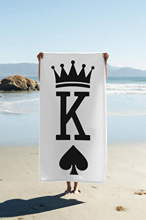 Dijital Baskı Plaj Deniz Havlusu King Desenli Peştamal HVL0100