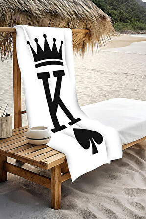 Dijital Baskı Plaj Deniz Havlusu King Desenli Peştamal HVL0100