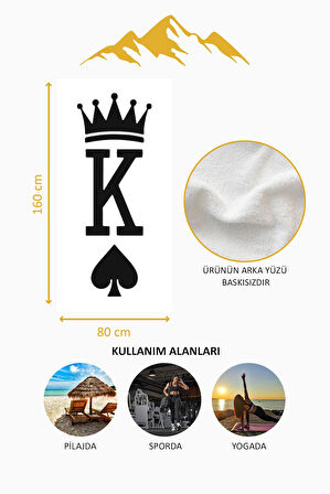 Dijital Baskı Plaj Deniz Havlusu King Desenli Peştamal HVL0100