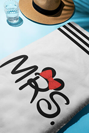 Dijital Baskı Plaj Deniz Havlusu Mrs Mickey Desenli Peştamal HVL0101