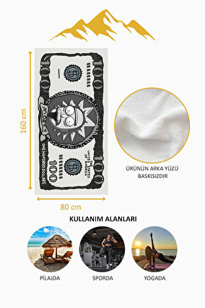 Dijital Baskı Plaj Deniz Havlusu Rick Figürlü Dolar Peştamal HVL0104