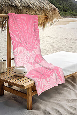 Dijital Baskı Plaj Deniz Havlusu Balık Desenli Peştamal HVL0069