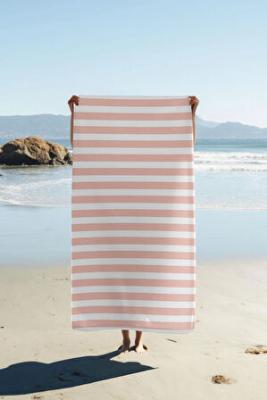 Dijital Baskı Plaj Deniz Havlusu Renkli Çizgi Desenli Peştamal HVL0071