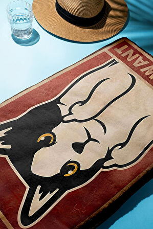 Dijital Baskı Plaj Deniz Havlusu Kedi Desenli Peştamal HVL0078