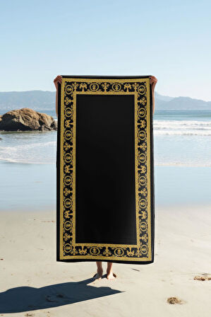 Dijital Baskı Plaj Deniz Havlusu Modern Desenli Peştamal HVL0086