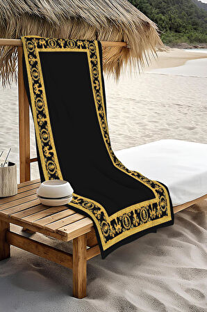 Dijital Baskı Plaj Deniz Havlusu Modern Desenli Peştamal HVL0086