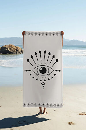 Dijital Baskı Plaj Deniz Havlusu Modern Desenli Peştamal HVL0089