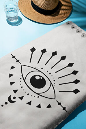 Dijital Baskı Plaj Deniz Havlusu Modern Desenli Peştamal HVL0089