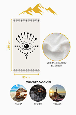 Dijital Baskı Plaj Deniz Havlusu Modern Desenli Peştamal HVL0089