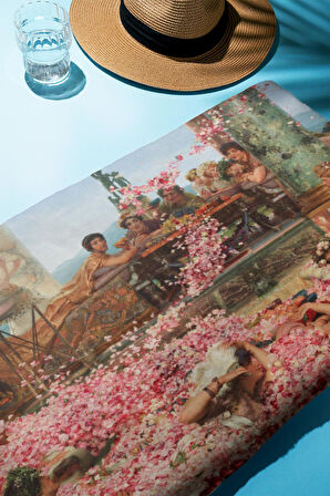 Dijital Baskı Plaj Deniz Havlusu Modern Desenli Peştamal HVL0029