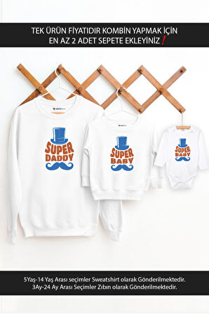 Super Daddy Baby Baba Oğul Kız (TEK ÜRÜN FİYATIDIR KOMBİN YAPMAK İÇİN EN AZ 2 ADET SEPETE EKLEYİNİZ)