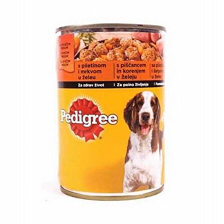 Pedigree Tavuk ve Havuç Yetişkin Köpek Konserve Maması 12x400 Gr 