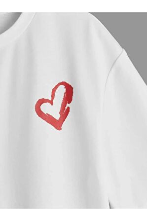 Unısex Rahat Kalıp Pamuklu YOURSELF Baskılı Çocuk T-shirt