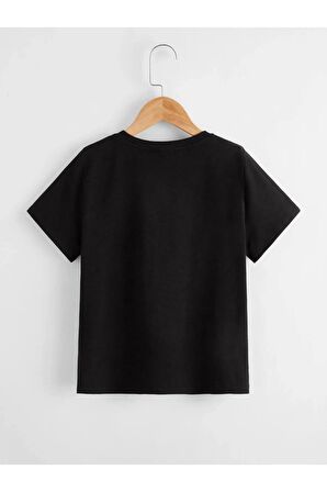 Unısex Rahat Kalıp Pamuklu YILDIRIM Baskılı Çocuk T-shirt