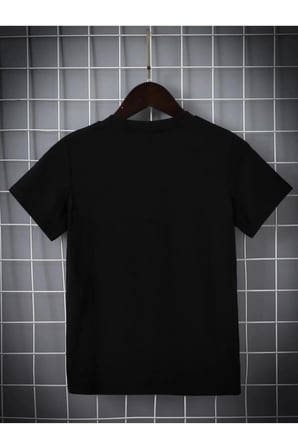 Unısex Rahat Kalıp Pamuklu Nasa-uzay Baskılı Çocuk T-shirt