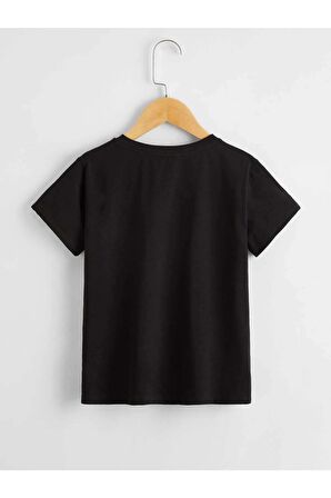 Unısex Rahat Kalıp Pamuklu Planets Baskılı Çocuk T-shirt