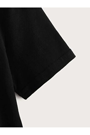 Unısex Rahat Kalıp Pamuklu Dancıng Steps Baskılı Çocuk T-shirt