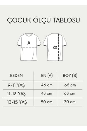Çocuk Oversize Unisex Zafer Pamuklu Bisiklet Yaka Tişört