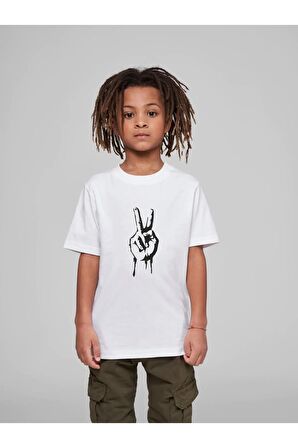 Çocuk Oversize Unisex Zafer Pamuklu Bisiklet Yaka T-shirt