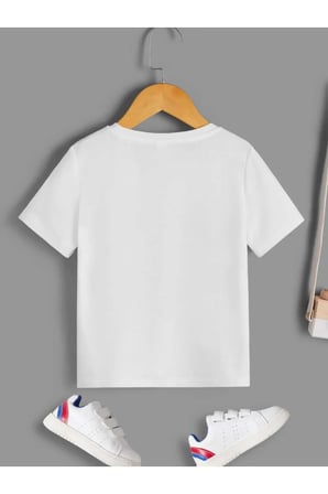 Unısex Rahat Kalıp Pamuklu DAD + ME Baskılı Çocuk T-shirt