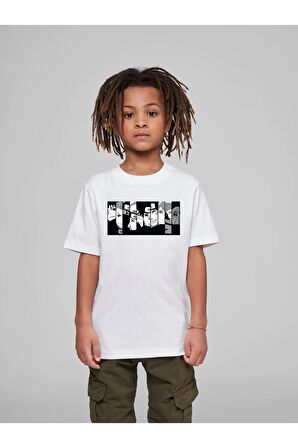 Çocuk Oversize Unisex Naruto Pamuklu Bisiklet Yaka Tişört