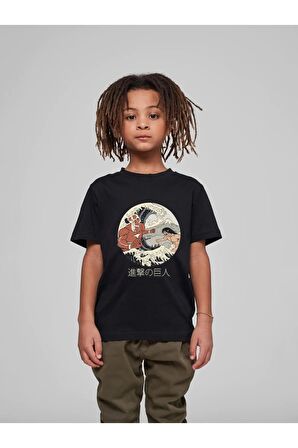 Çocuk Oversize Unisex Titan Pamuklu Bisiklet Yaka Tişört