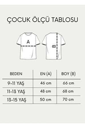 Çocuk Oversize Unisex Limonata Pamuklu Bisiklet Yaka Tişört