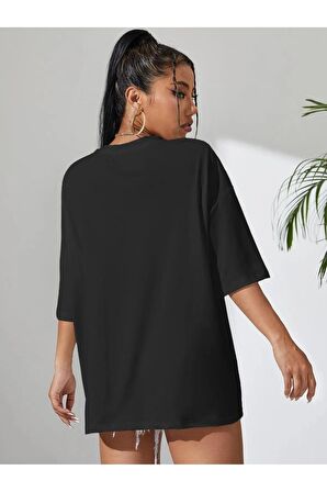 Unisex TEA Baskılı Oversize Tshırt