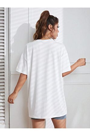 Unisex SUMMER Baskılı Oversize Tshırt