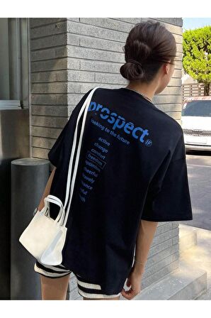 Unisex PROSPECT Baskılı Oversize Tshırt