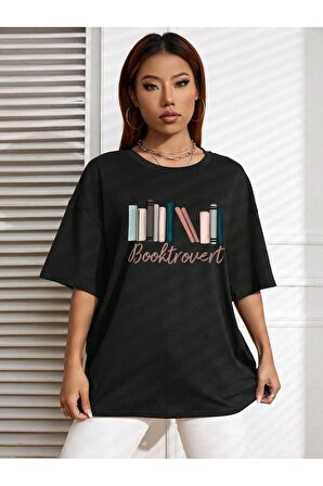 Unisex KİTAP Baskılı Oversize Tshırt