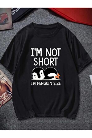 Unisex PENGUIN Baskılı Oversize Tshırt