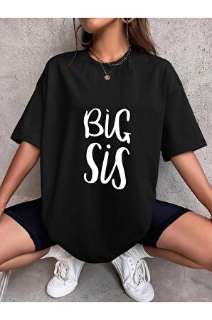 Unisex BIG SIS Baskılı Oversize Tshırt