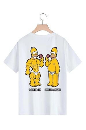 Unisex SIMPSON Baskılı Oversize Tshırt