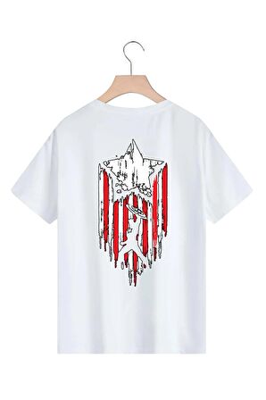 Unisex Marvel Baskılı Oversize Tshırt