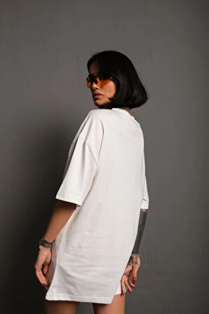 Unisex Oversize Düz Pamuklu T-shirt