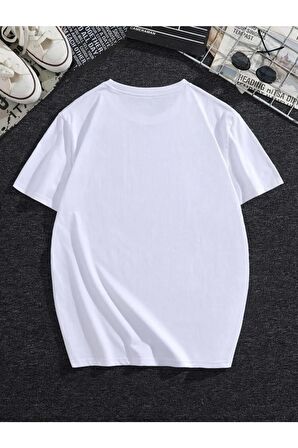 Unisex Robotıc Ayı Baskılı Oversize Tshirt