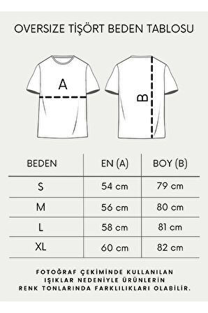 Unisex Tatlı Kedi Oversize Tshirt