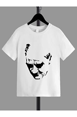 Unisex Rahat Kalıp Pamuklu Baskılı Çocuk T-shirt
