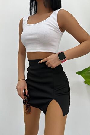 Kadın Askılı Crop Top Bluz