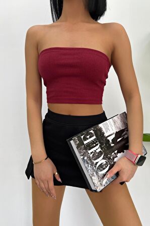 Kaşkorse Fitilli Crop Straplez