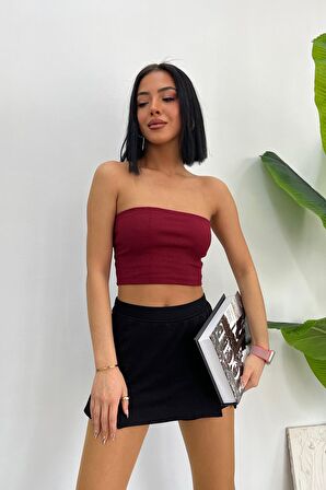 Kaşkorse Fitilli Crop Straplez