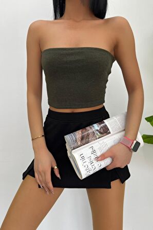 Kaşkorse Fitilli Crop Straplez