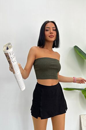 Kaşkorse Fitilli Crop Straplez